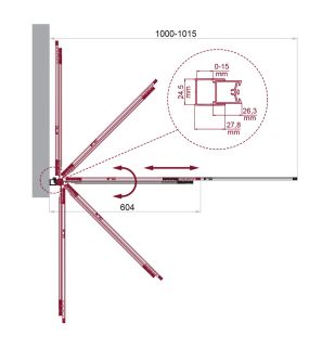 Душевая шторка на ванну BelBagno LUCE-VF-11-100/145-C-Cr хром